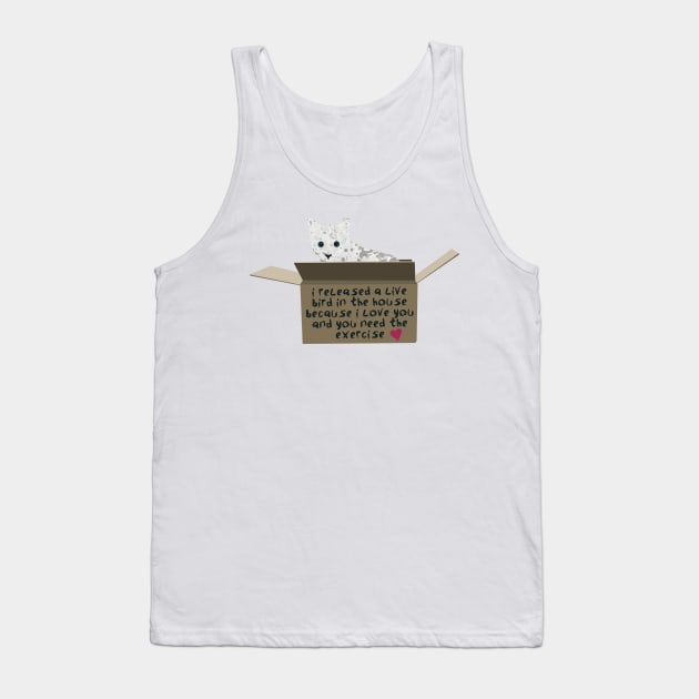 Cat in a Box Valentine Tank Top by MarbleCloud